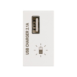 Mdulo Cargador USB 2.1A  Blanco  Serie Presta Pro - Conatel